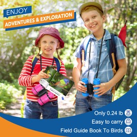 Toys for 3-8 Year Old Boys: LET'S GO! Binoculars for Kids with Bird Watching Manual Gifts for 4 5 6 7 8 Year Old Boy Girls Outdoor Toy for Kid Ages 5-7 Camping Telescope Toddler Stocking Fillers