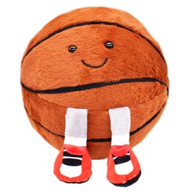 SYTTNUM Plush Basketball Toy, 19 cm 3D Plush Basketball Cushion, Basketball Cushion, Creative Room Decorations, Party Gift for Children Basketball Lovers