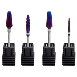 Bestgle Manicure Drill Bit 3/32 Inch Professional Tungsten Steel Manicure Drill Tapered Shank and Cone Shape for Acrylic Gel Cuticle Removal