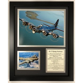 Legends Never Die B-17 Flying Fortress Framed Double Matted Photos, 12" x 15" (14003U)