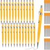 Gueevin 24 Pcs Mechanical Pencil Metal Penpoint Mechanical Pencil Retractable