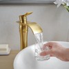 HOIGY Gold Vessel Sink Faucet, Brass Tall Bathroom Faucets, Single