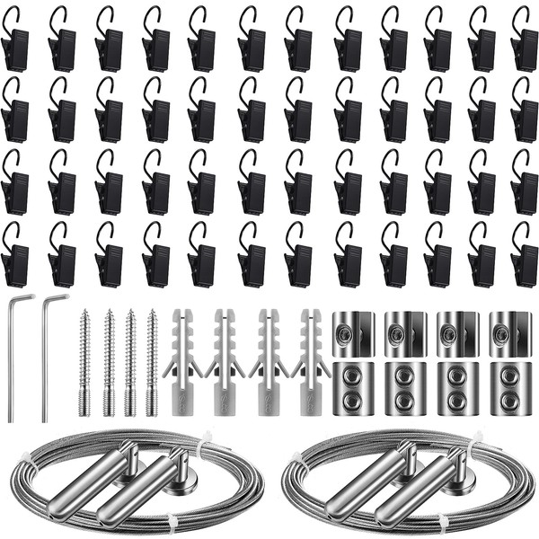 Juego de 2 varillas de alambre ajustables de acero inoxidable