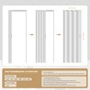 HARDJULAN 30X79in Interior Folding Accordion Doors for Living Spaces,White PVC,Handle