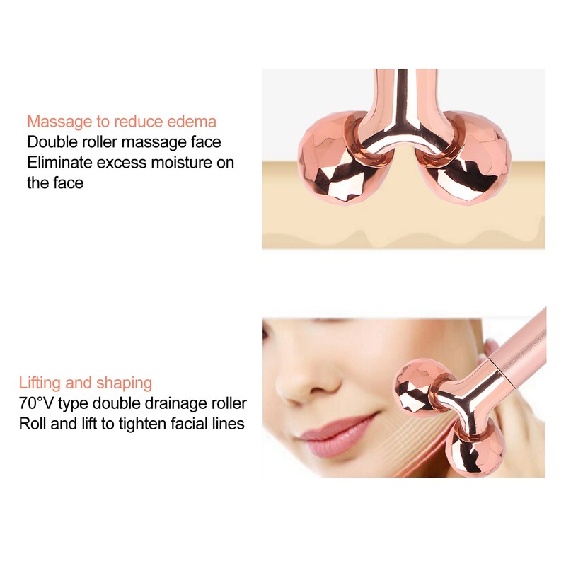 Electric 3D Facial Roller Massager Remove Puffiness Slimming Tightening Face
