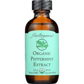 Flavorganics Organic Peppermint Extract, Gluten Free, Non GMO, 2 Fluid Ounce (Pack Of 1)
