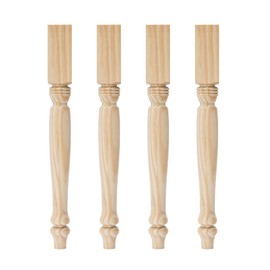 Waddell Farmhouse Pine Table Leg (1 Count, 21" H) | Decorative Unfinished Wooden Table Legs for DIY Home Projects | Woodworker Replacement Furniture Parts for Crafts or Repurposing Vintage Room Decor