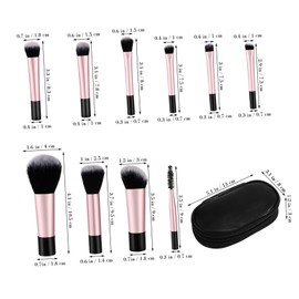 VICASKY 10pcs Mini Makeup Brush Set Compact and Portable Brushes for Blush Eyeshadow and Highlighter Application Makeup Tools
