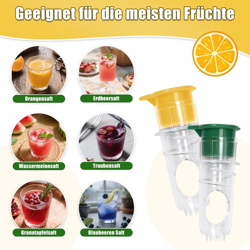 Pack of 4 Lemon Squeezer, Reusable Manual Lemon Squeezer, Easy