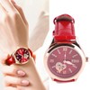 Women Watch Wine Red Mechanical Watch Luminous Waterproof Hollow Heart