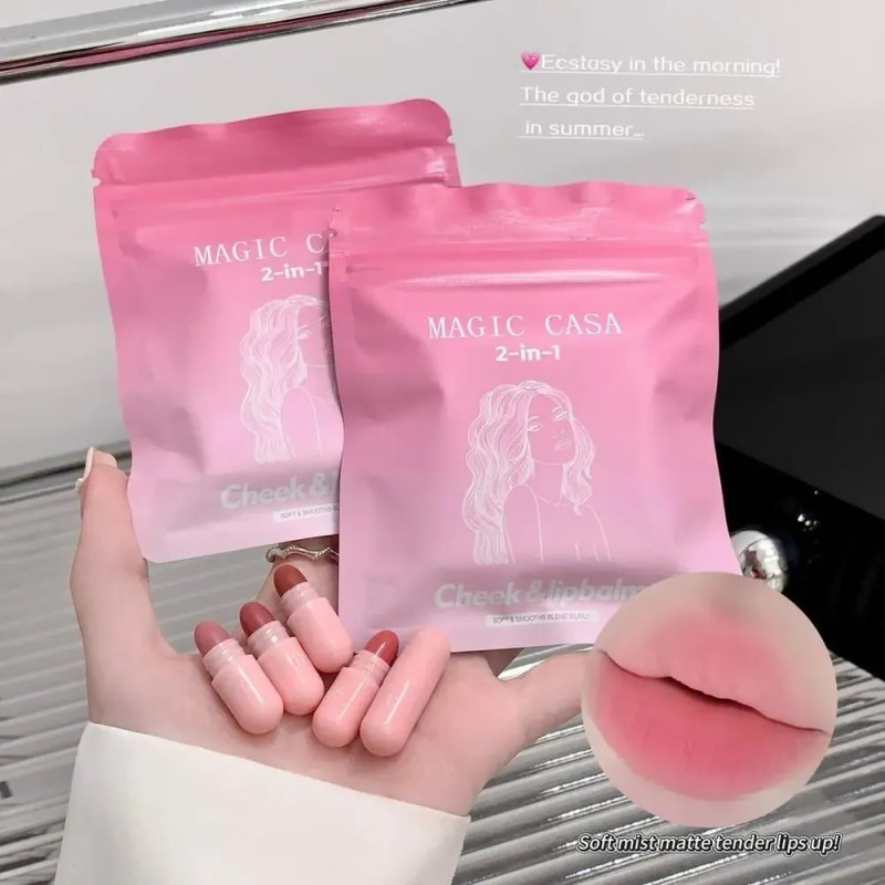 Set De 12 Labiales En Cápsula - Multiusos, Mate Duradero
