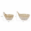Creative Co-Op Stoneware Colanders with Handles, Set of 2