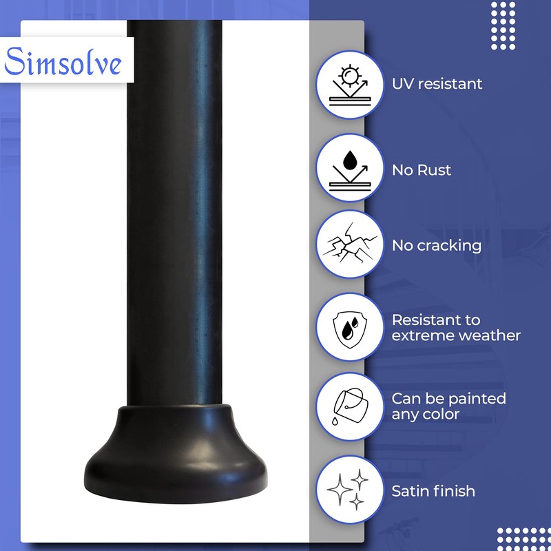 Simshoe Deck Post Base Cover – Durable, Snap-Together Round Shoe