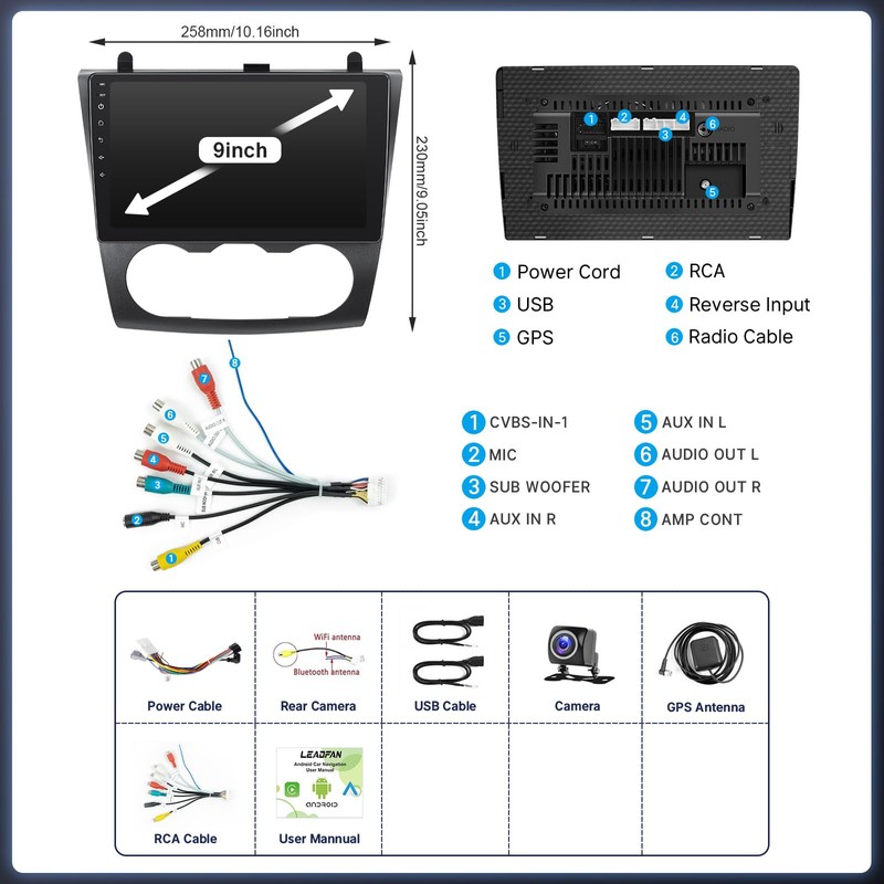 Leadfan Car Radio for Nissan Altima 2008 2009 2010 2011