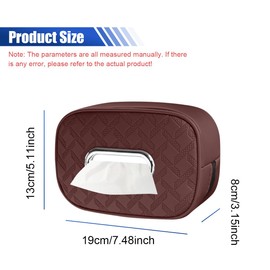 GAOLAOSY Large Car Tissue Holder for 300 Standard Tissues, PU Leather Tissues Box Cover for Car Backseat, Rectangular Vehicle Napkin Holders, Universal Auto Paper Towel Organization Accessory (Red)