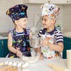 GROBRO7 4Pcs Kids Apron and Chef Hat Set Gift for