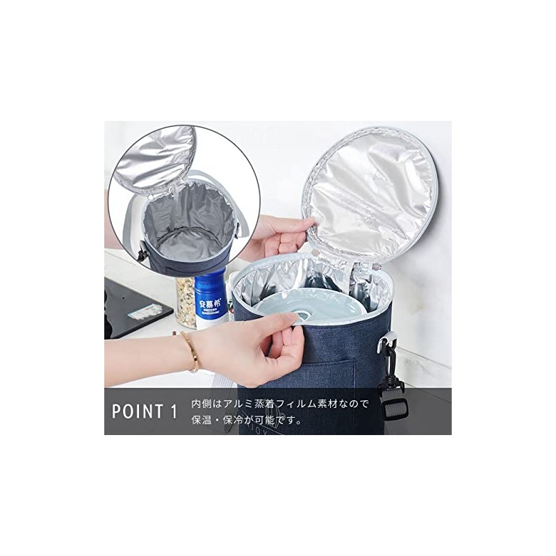 Suitcase Company GPT Lunch Bag, Cylindrical, Round, Cold Insulation, Thermal,