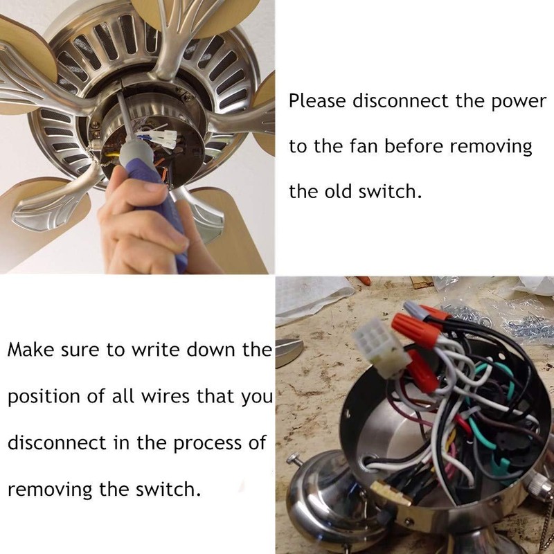 Ceiling Fan Pull Switch ZE-268S6 3 Speed 4 Wire Pull