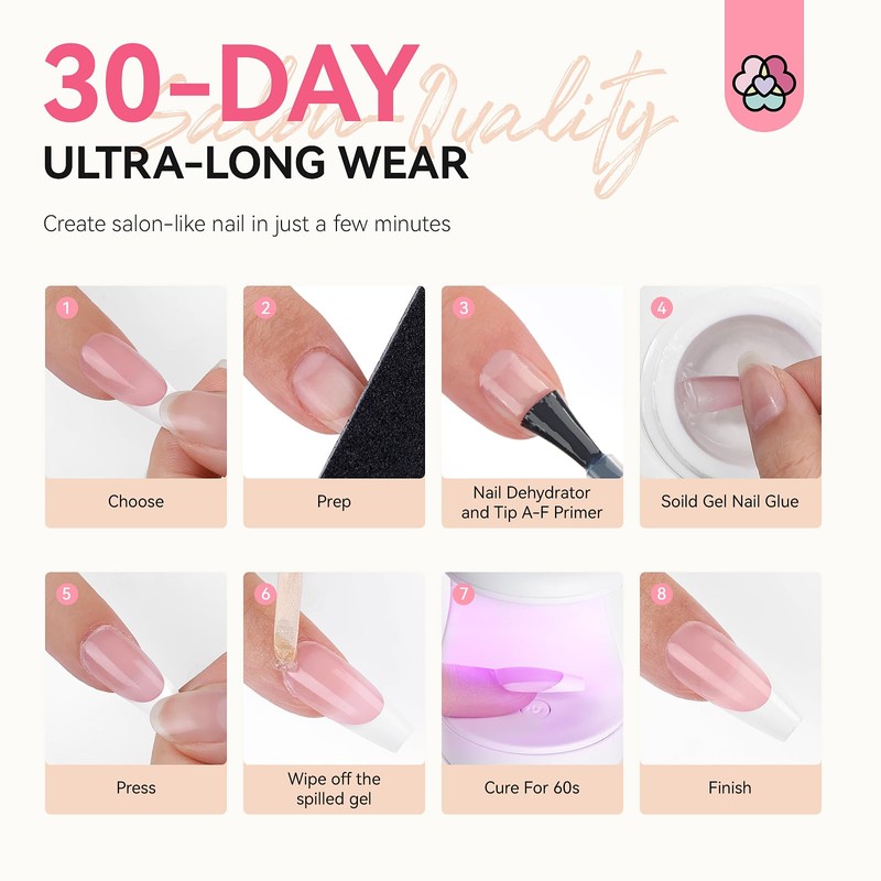 SAVILAND PRESS ON NAIL MEDIUM - BEST 6 FIT &