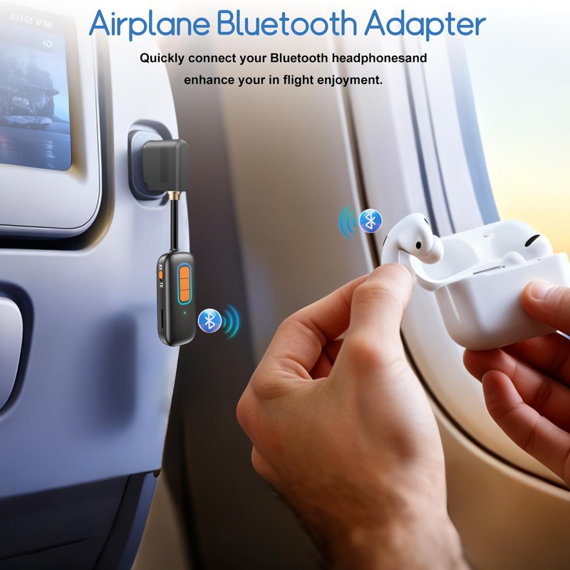 Bluetooth 5.4 Transmitter Receiver 2 in 1 Wireless Aux B-luetooth