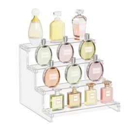 „ÄêMother's Day Gift Ideas„ÄëLifewit 4 Tier Clear Display Stand for Perfume, Cologne, Fragrance, Skincare, Makeup, Cosmetics, Figures, Cupcake, Dessert:_9 inch_3 pack