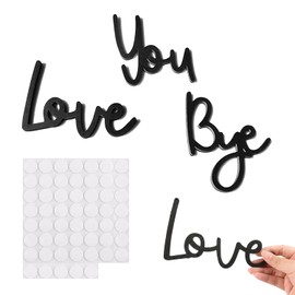 Love You Bye Above Door Sign – Rustic Wooden Wall Decor – Handcrafted Entryway Sign with 54 Points of Glue– Perfect for Hallways, Bedrooms & Living Rooms – Thoughtful Gift for Family & Friends