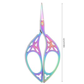 FTVOGUE Tijeras de bordado Diseño de hoja vintage Tijeras de costura doméstica de acero inoxidable para coser bordado DIY Craft (colorido)