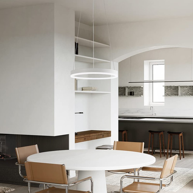 STARRYOL Modern Pendant Light LED Pendant Light Adjustable White 20