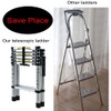 5+6 Steps(5.6ft + 6.6ft) Telescoping Ladder, A-Frame Portable Folding Multi-Purpose