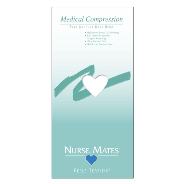 Nurse Mates - Womens - Medical Compression Knee Hi White