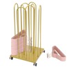 CNCEST Hanger Organizer Stacker, Hanger Organizer Storage Rack with Wheels,