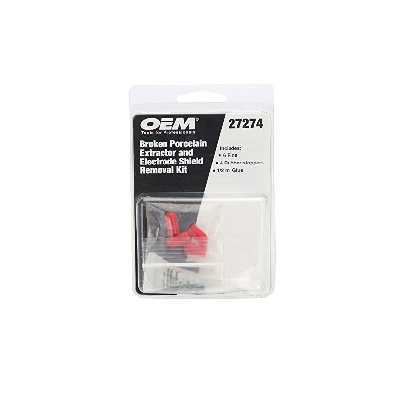 OEMTOOLS 27274 Broken Porcelain Extractor and Electrode Shield Removal Kit,