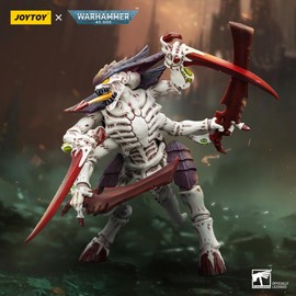 JOYTOY 1/18 Action Figure Warhammer 40,000 Tyranids Hive Fleet Leviathan Tyranid Warrior with Boneswords 5.6inch Movable Model Collectible Figurine