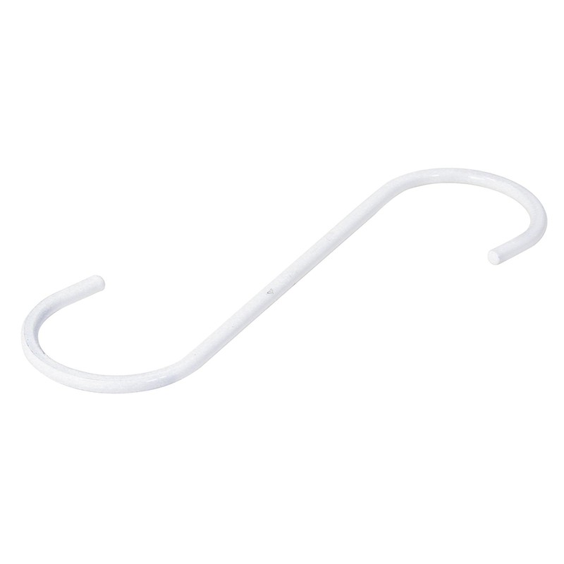 Wake Industry Kabette Wall Storage S-Shaped Hook, White, 5.9 inches