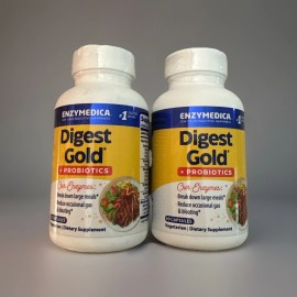 Enzymedica Digest Gold +Probiotics, 2-in-1 Formula for Gut Health, Digestive