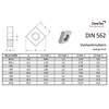 Pack of 25 – M6 – Square Nut Square Nuts