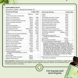 Future Kind Vegan Multivitamins Complete (90tabs in Recycled Bottle) - 42-in-1 Vegan Multivitamins for Women & Men - Multivitamin w Enzymes & Probiotics for Digestion - Vegan Vitamins w B12 & Zinc