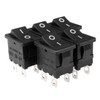Sourcingmap 5Pcs AC 12A/125V 10A/250V DPST 4P 2 Position I/O