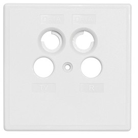 Axing SZU 2-00 cover plate for antenna wall outlet socket, for BSD 961-x, white