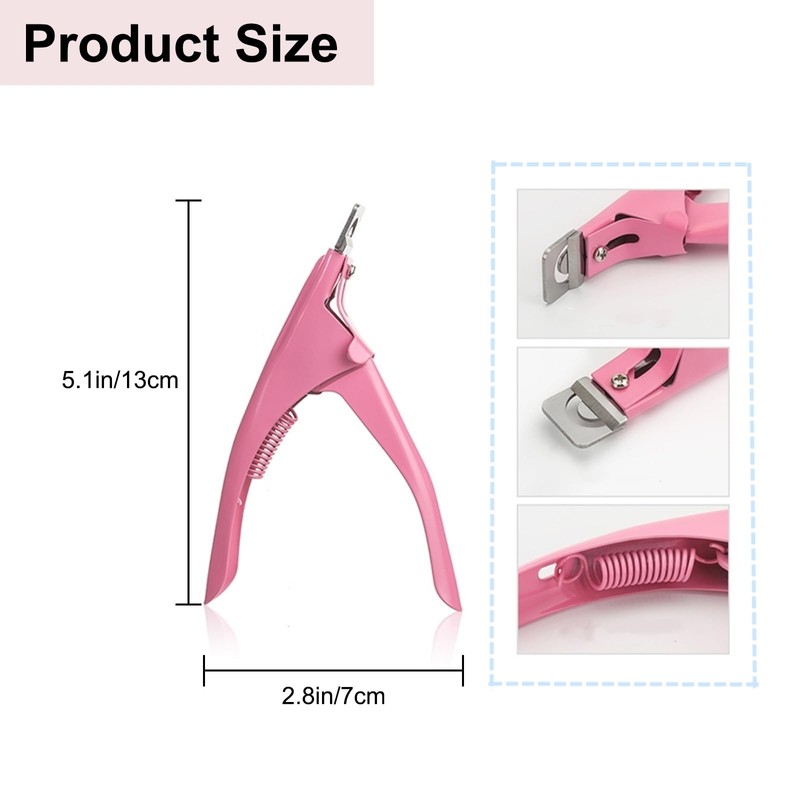 DOETYD Nail Cutter Clippers for False Acrylic Nails Nail Edge