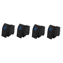 Gatuida 4pcs Motorboat Switch Rocker Switch for Boat Rocker Switch Replacement LED Rocker Switch Marine Boat Rocker Switch LED Light Switch Rocker Switch 12v Switch for Car 12v Switch Pa66