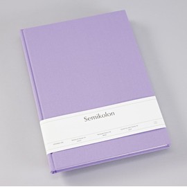 Semikolon 370065 Classic Notebook A4 Lined 176 Pages Cream White Paper Bookmark Lilac Silk Purple