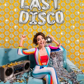 GREATRIL Disco Ball Photo Booth Props Backdrop Party Decor - Glitter Silver Disco Ball Streamers for 70s 80s 90s 2000s Birthday Decorations Supplies - 2 Packs - 3.2ft X 6.5ft