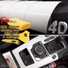 AUTOGOODY 96" x 60" Premium Gloss White Carbon Fiber 4D