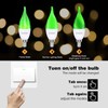 OMK 6 Pack Green LED Christmas Flame Effect Light Bulb