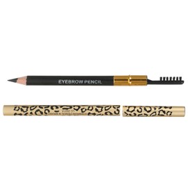 minkissy Set of 2 Leopard Pattern Eyebrow Pencil with Brush Long-Lasting Waterproof Eyebrow Makeup Pen for Precise Contours and Professional Styling