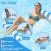 FUNNYTA 3 Pack Water Hammock, 4-in-1 Multi-Portable Water Pool Float