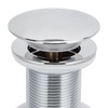 Bathroom Sink Drain Electroplating Popup Wash Basin Drainer Stopper NonOverflow(Popup