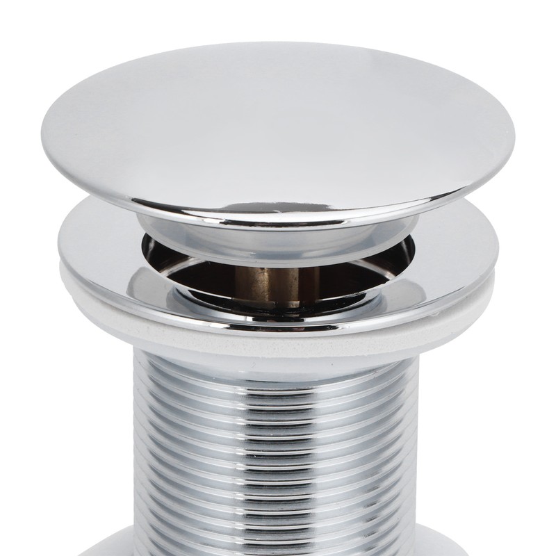 Bathroom Sink Drain Electroplating Popup Wash Basin Drainer Stopper NonOverflow(Popup