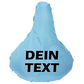 ShirtInStyle Premium Protective Cover Saddle Protector with Your Desired Text, Bicycle, Protection, Cover, Cover, Light Blue